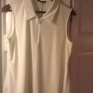 Tommy Hilfiger Sleeveless Gold Zip NWT Sz Lrg